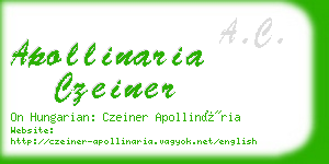 apollinaria czeiner business card